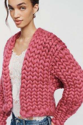 Hope Macaulay Mulberry 100% Wool Cardigan
