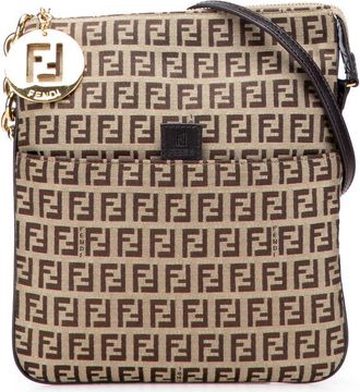 Fendi Pre-owned Fendi Zucchino Canvas Forever Crossbody 8BT15O YNV 109 2111