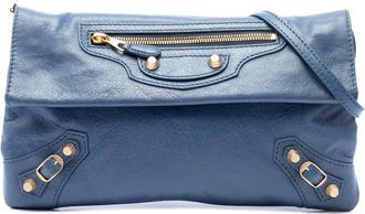 Balenciaga Pre-owned Balenciaga Lambskin Motocross Giant 12 Envelope Clutch With Strap Unisex ZG55Q0K2LMZT2HF2
