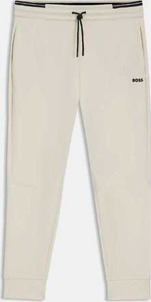 HUGO BOSS Mens Zone Stripe Detail Tracksuit Bottoms - White - Size: 32/30/31