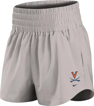 Nike Virginia Primary Logo One Nike Womens Dri-FIT College Shorts in Grey | IM0122-014