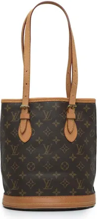 Louis Vuitton 2000 Monogram Petit bucket bag - women - Leather/Fabric - One Size - Brown