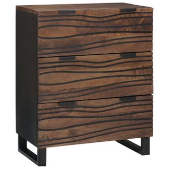Berkfield Home Sideboard - 60x33.5x75 cm, made of solid mango wood in Brown | Size: 60x33.5x75 cm