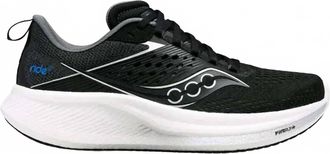 Saucony Womens Ride 17 Shoes In Black/white