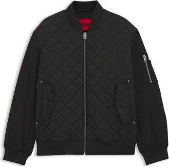 HUGO BOSS Water-repellent jacket in mixed materials