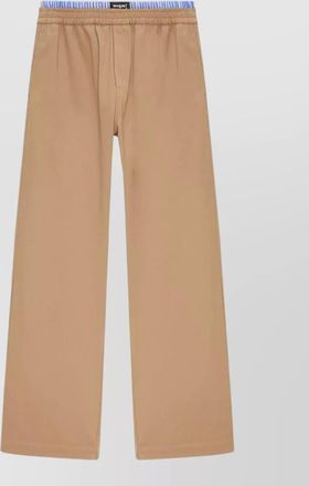 Msgm cotton gabardine trousers double elastic waistband