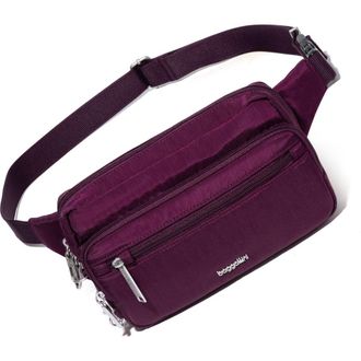 Baggallini Securtex Anti-Theft Belt Bag Sling in Mulberry at Nordstrom