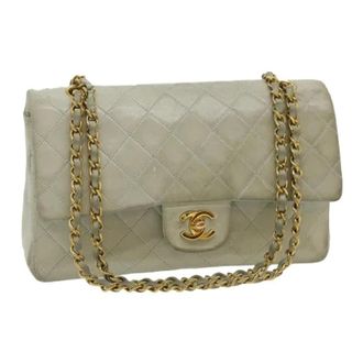 Chanel Pre-owned Vintage Schoudertas - Dames - Pre-owned - Beige - Maat: ONE Size Leer
