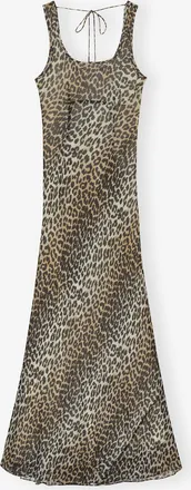Ganni Mixed Leopard Print Maxi Dress - Size 10/12 Viscose