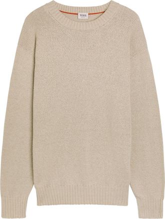 Tod's Crew-neck Cotton-knit Jumper - Off White - XL