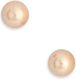 Kenneth Jay Lane Freshwater Pearl Stud Earrings in Gold Pearl at Nordstrom Rack