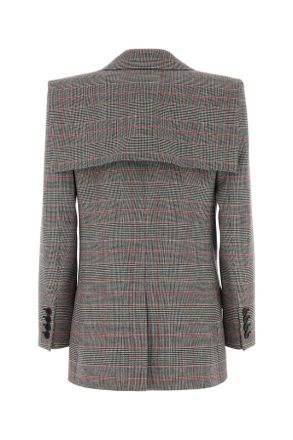 Chlo&eacute; Virgin Wool Plaid Blazer - Gray