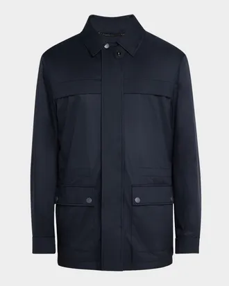Canali Men & apos;s Brera Four-Pocket Field Jacket