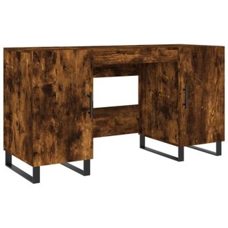 vidaXL Scrivania Rovere Fumo 140x50x75 cm in Legno Multistrato - Vidaxl
