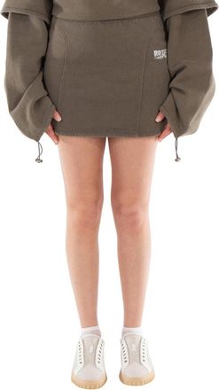 Rotate Ladies Green Enzyme Sweat Mini Skirt