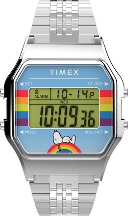 Timex Peanuts 80 Unisexs Silver Watch TW2V61300 material_Stainless_Steel - One Size