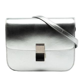 Celine Pre-owned The Box Bag - Dames - Vintage Schoudertas - Grijs - ONE Size - Leer - Vintage