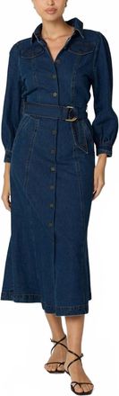 Cleobella Naya Denim Midi Dress In Blue