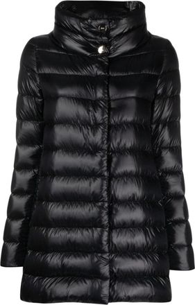 Herno Black Amelia midi down jacket