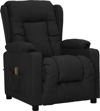 vidaXL Sillón de masaje elevable tela negro Vidaxl