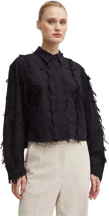 Day Birger Et Mikkelsen Drape Shirt - Dames - Overhemden - Zwart - XS - Katoen - Overhemden