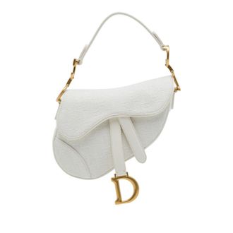 Dior Pre-owned Dior Mini Oblique Embroidered Canvas Saddle Bag Ladies 970POVT0QV6LENLO