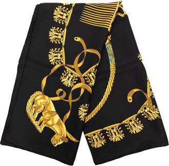 Herm&egrave;s Pre-owned Hermes Les Cavaliers d Or Silk Scarf 90 Ladies 7MIT4SE83ZV4S1JG