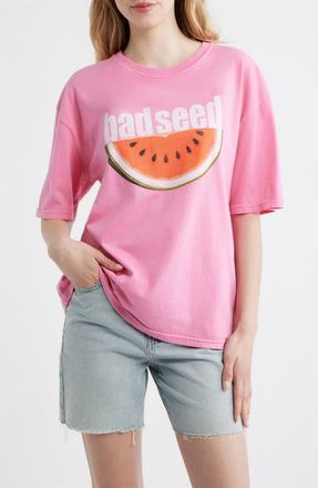 Junk Food Bad Seed Cotton Graphic T-Shirt in Pink Carnation at Nordstrom, Size X-Small
