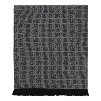 Moschino Winter Scarves, female, Black, Size: ONE SIZE Logo Scarf