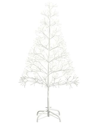 Nearly Natural 4Ft. Pre-Lit Artificial White Starburst Tree