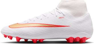 Nike Mens Mercurial Superfly 11 Academy Artificial-Grass High-Top Soccer Cleats in White | IO1496-100