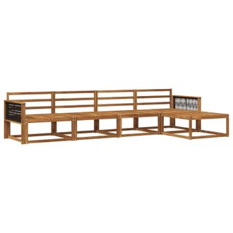 vidaXL Conjunto De Sof&aacute;s De Exterior 5 Pcs Natural Vidaxl