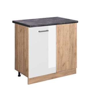 Vicco Armario De Esquina R-line, Blanco Alto Brillo, 86 Cm, Et Antracita