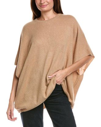 Amicale Cashmere Knit Crewneck Cashmere Poncho