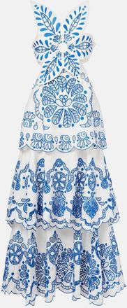 Farm Rio Abito lungo in cotone sangallo