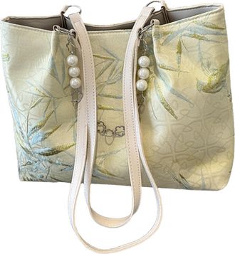 Generic Textured Tote Bag for Women,Casual Bag for Women | Nurse Tote Bag, Laptop Work Bag - Shoulder Bag, Travel Bag for Women, Tote Bag, Organ, green, Consu