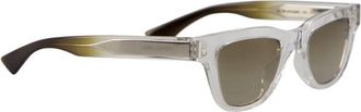 Saint Laurent Groene Kristal Zonnebril Gedurfde Stijl - Heren - Zonnebrillen - Grijs - ONE Size - Nylon - Accessoires