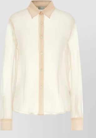 Dries Van Noten cloudy long sleeve shirt sheer fabric
