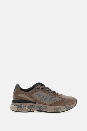 Premiata Grey Moerun Suede Technical Fabric Sneakers
