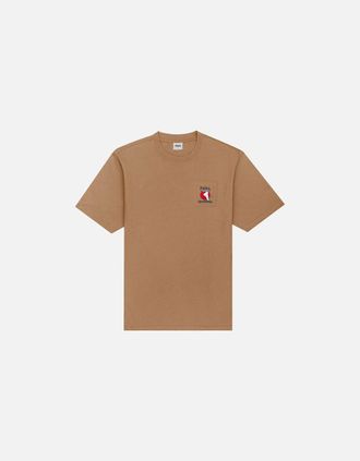 Parlez Clothing Mens Parlez Sand Currere Pocket T-Shirt - Cream - Size: 40