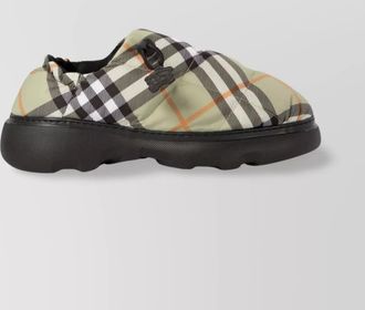 Burberry plaid detail slip-on loafers