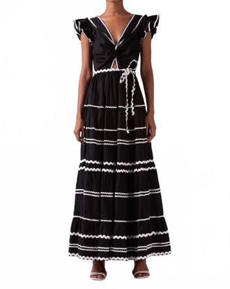 Celina Moon Flavian Maxi Dress In Black