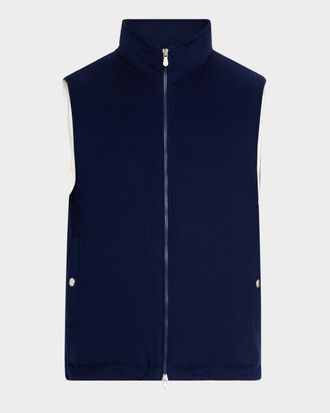 Brunello Cucinelli Men & apos;s Wool Full-Zip Vest