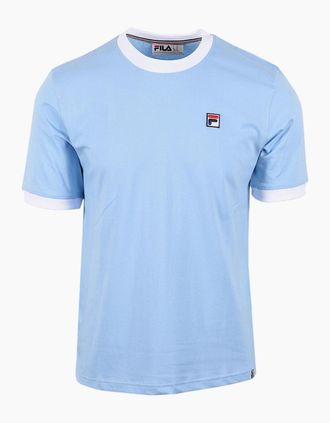Fila Mens FILA MARCONI ESSENTIAL RINGER T-SHIRT FROZEN FJORD/WHITE - Blue - Size: 46