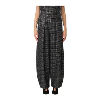 Giorgio Armani Wide Trousers, female, Black, S, Wide Leg Trousers
