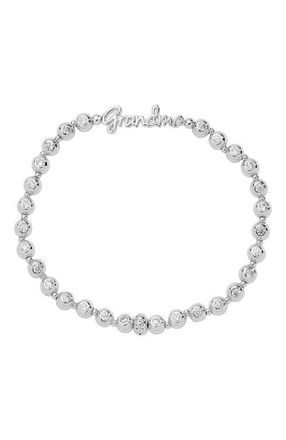 Alex and Ani Grandma Elongated Crystal Stretch Bracelet in Silver at Nordstrom