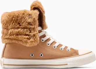 Converse Sneaker CONVERSE CHUCK TAYLOR ALL STAR FOLD OVER, Damen, Gr. 39,5, incensed, incensed, egret, Leder, Schuhe Sneaker, Winterschuhe, gef&uuml;ttert