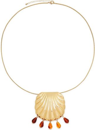 Petit Moments Turner Shell Pendant Statement Necklace in Gold at Nordstrom