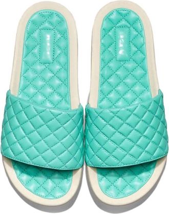 Athletic Propulsion Labs Womens Lusso Slide Sandal In Mint/pristine