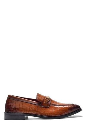 Carlos By Carlos Santana Havana Bit Loafer in Tan Croco Print at Nordstrom, Size 11.5